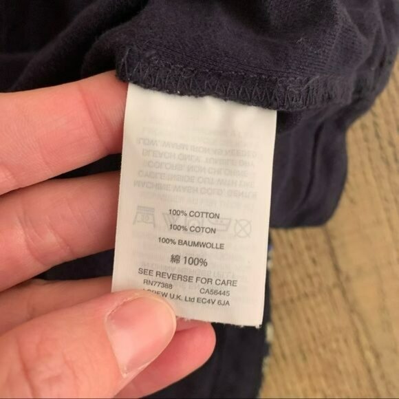 Crewcuts Dress 2T Navy Blue with silver metallic flowers - Picture 4 of 5